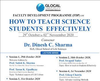 School of Life and Allied Health Sciences is organising FDP