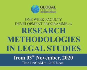 Faculty Development Program (FDP) On Research Methodologies In Legal Studies
